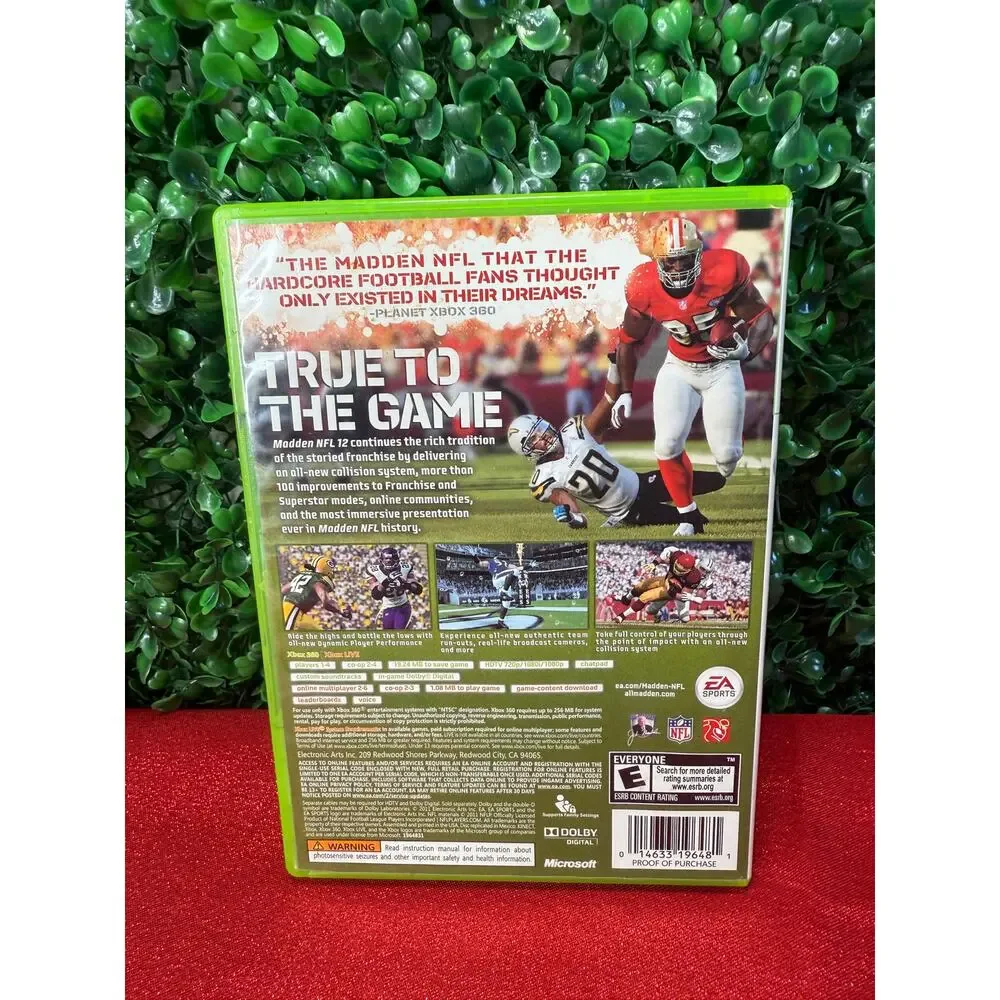 Madden NFL 12 Xbox 360 EA Sports Football Game 2011 - No Manual